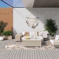 Outdoor Rug Brown and White 80x250 cm Reversible Design