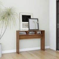 Berkfield Home Console Table Brown Oak 105x30x80 cm Engineered Wood | Size: 105 x 30 x 80 cm