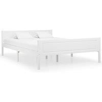 Bed Frame Solid Pinewood White 160x200 cm