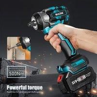 Brushless Cordless Electric Driver Lithium Rechargeable Large Torque Electric Wrench Air Cannon Auto Repair Power Tools