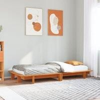 Berkfield Home Bed Frame without Mattress Wax Brown 75x190 cm Small Single Solid Wood Pine