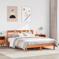 Berkfield Home Bed Frame without Mattress Wax Brown 160x200 cm Solid Wood Pine