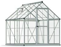 New PALRAM Harmony Silver Greenhouse Alloy Frame Polycarbonate Panels - Size 6x8