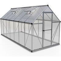 New PALRAM Hybrid Greenhouse Silver Alloy Frame Polycarbonate Panels - Size 6x14