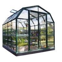 Palram Rion 8x8ft Grand Gardner Greenhouse, Green Resin Frame, High Insulation