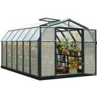 Palram Rion 8x12ft Hobby Gardener Greenhouse, Green Resin Frame, High Insulation