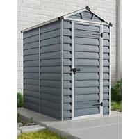 4ft x 6ft Palram Skylight Plastic Shed Grey