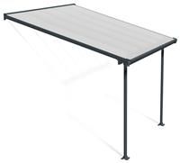 Palram Pergola Patio Cover Feria 3x3.05 m with Robust Structure for Year-Round Use - Grey