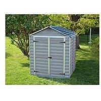 5ft x 6ft Palram Skylight Plastic Shed Grey