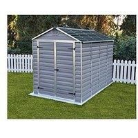 6ft x 10ft Palram Skylight Plastic Shed Grey