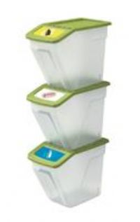 Argos Home 34 Litre Plastic Recycling Bins - Set of 3