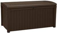 Keter Borneo Outdoor Plastic Storage Box Garden Furniture, Brown, 129.5 x 70 x 62.5 cm