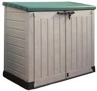 Keter Store-It Out Max Outdoor Plastic Garden Storage Shed, Beige and Brown, 145.5 x 82 x 125 cm (L x H x W)