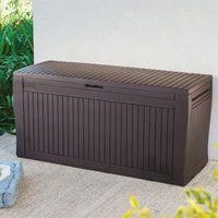 Keter Comfy Wood effect Plastic Garden storage box