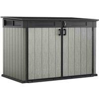 Keter Store It Out Grande Outdoor Plastic Garden Storage Shed, Grey and Black, 190 x 109 x 132 cm