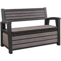KETER HUDSON ICENI EDEN PLASTIC GARDEN STORAGE BENCH BOX WATERPROOF