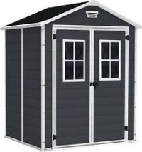 Keter Manor 6X5 DD Outdoor Garden Storage Shed Anthracite 6 x 5 ft