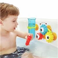 Yookidoo Kids Bath Toy - Spin /'N/' Sort Water Gear - Children/'s Sensory Water Wheel Set That Attaches to Any Size Tub - Includes Suction Cups, 3 Googly Eye Gears, and Pourers