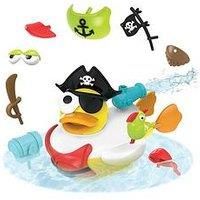 Yookidoo Jet Duck Pirate Bath Toy with Powered Water Shooter - Sensory Development & Bath Time Fun for Kids - Battery Operated Bath Toy with 15 Pieces - Ages 2+