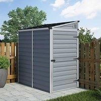 4' x 6' Palram Canopia Grey Skylight Pent Plastic Shed (1.18m x 1.75m)