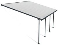 Palram Pergola Patio Cover Feria - Robust Structure for Year-round Use ( 4X6.06 Grey)