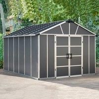 Palram Yukon 11Ft Dark Grey Garden Shed Without Floor