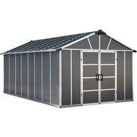 Palram - Canopia Yukon With Wpc Floor 11X17.2 Apex Dark Grey Plastic Shed With Floor