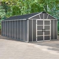 Palram Yukon 11Ft Dark Grey Garden Shed With Floor