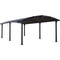 12' x 21' Palram Canopia Arcadia Alpine 6400 Grey Metal Carport (3.59m x 6.44m)