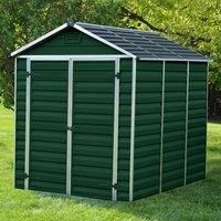 6' x 8' Palram Canopia Dark Green Skylight Plastic Shed (1.88m x 2.39m)