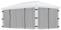 Palram  Canopia Dallas 6100 Garden Gazebo Netting Set 4Pc  Grey