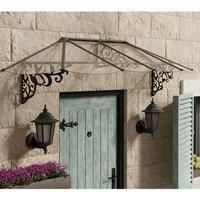 8££9 x 2££11 Palram Canopia Lily 2600 Black Clear Door Canopy (2.67m x 0.88m)