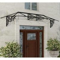 10££6 x 2££11 Palram Canopia Lily 3100 Black Clear Large Door Canopy (3.19m x 0.88m)