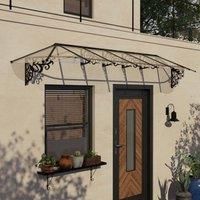 13££10 x 2££11 Palram Canopia Lily 4100 Black Clear Large Door Canopy (4.21m x 0.88m)