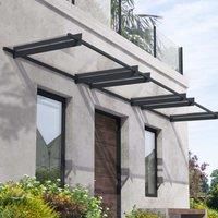 15' x 3' Palram Canopia Nancy 4500 Door Canopy - Grey (4.52m x 0.94m)