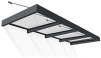 12££5 x 4££7 Palram Canopia Sophia XL 4000 Grey Clear Door Canopy (3.79m x 1.4m)