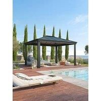 Canopia By Palram Dallas 12X14 Garden Gazebo Grey Premium Kit