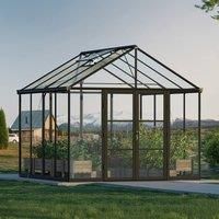 10' x 10' Palram Canopia Aria Black Polycarbonate Greenhouse