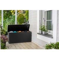 Keter Emily Outdoor Plastic Garden Storage Box  Graphite