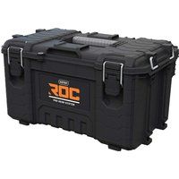 Keter ROC Pro Gear Heavy Duty Toolbox, 25 Year Warranty, Modular, Stackable, Lightweight, Durable, IP65 Water Resistant, Black