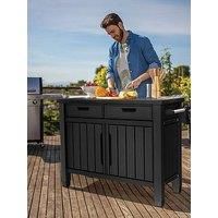 Keter Outdoor Buffet Storage Cabinet, Black