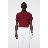 J Lindeberg Mens Golf Lionel Regular Fit Polo - Red