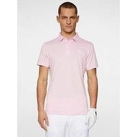 J Lindeberg Mens Golf Bridge Polo - Pink