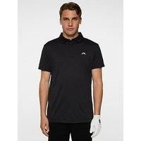 J Lindeberg Mens Golf Bridge Polo - Black