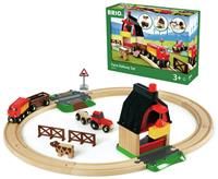 BRIO World Farm Train Set for Kids Age 3 Years and Up, Compatible with All BRIO Train Sets