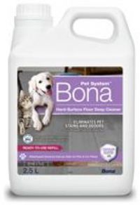 Bona Pet Hard-Surface Floor Deep Cleaner, Pet Stain and Odour Remover, Pet Friendly Floor Cleaner Liquid, Spot Cleaning, 2.5 Litre Refill