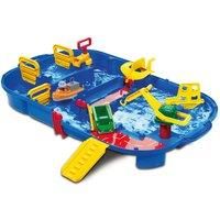 Aquaplay Portable Waterway Canal System Toy with Lock Gates Crane, Amphibious Truck and Boat