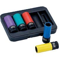 Bahco BWSS12P5 BHBWSS12P5 Impact Wheel Sockets, Multi-Colour, Pieces