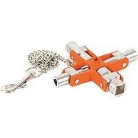 Bahco BHMK9 Switch Cabinet Fitting 9-Way Master Key, Multi-Colour