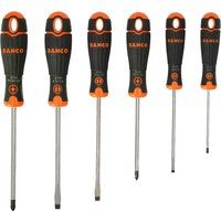 Bahco B219.016"Fit" Slotted/PZ Screwdriver Set, Multi-Colour, Set of 6 Piece